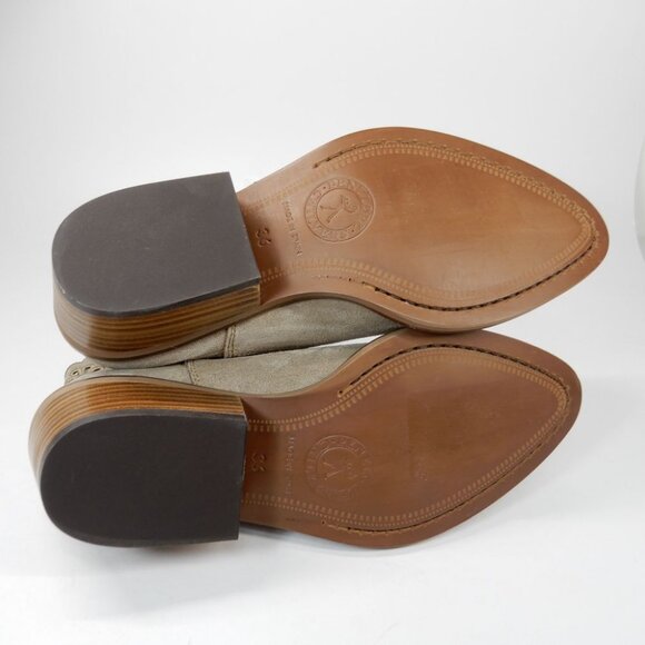 PENELOPE CHILVERS Calie Broderie Suede Cowboy Boots Bootie 36 5 Sand NEW $375 - Picture 10 of 14